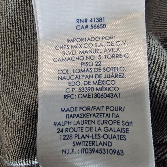 Chaps Denim Pencil Skirt Womens 14 Black Stretch Jean Western Cowgirl Nautical - Picture 10 of 12